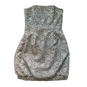 Jessica McClintock Halter Party Bubble Hem Zebra Mini Dress 8